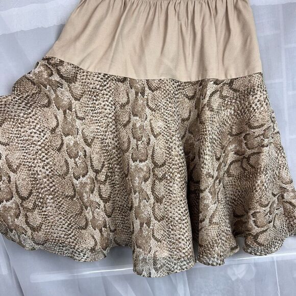 vintage snakeskin flared short skirt sz 10p western cowgirl desert snake layer - Picture 3 of 7
